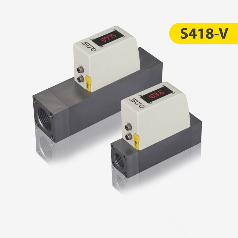 S418-V Compact Flow Meter for Vacuum Applications (Inline-Sensor)