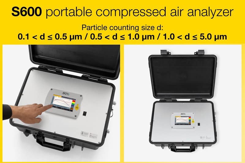 L’ANALYSEUR D’AIR COMPRIMÉ S600 EST DISPONIBLE AVEC UN NOUVEAU COMPTEUR DE PARTICULES