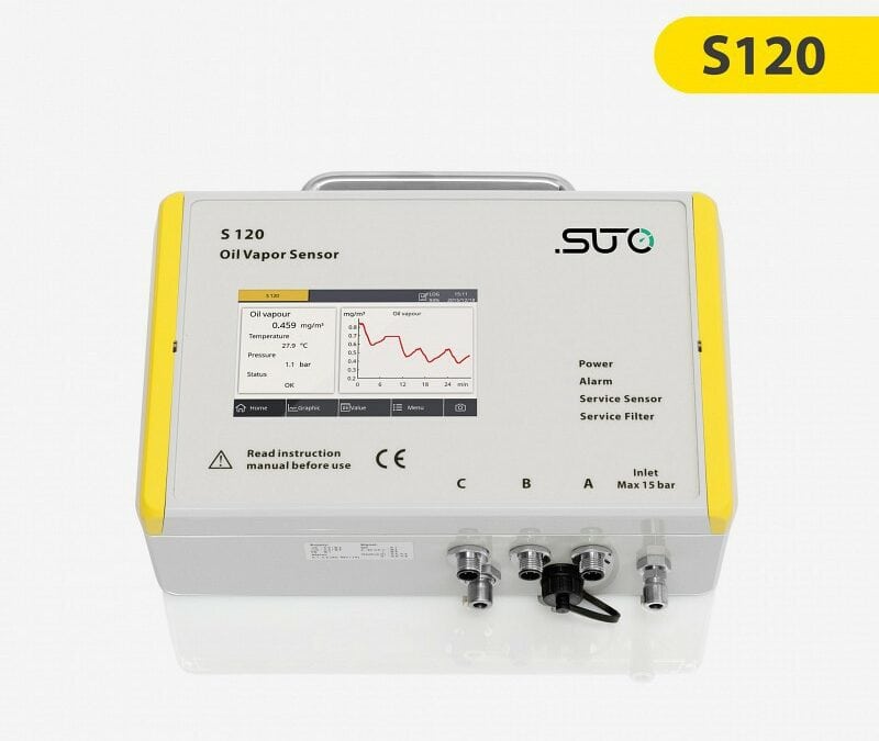 S120 Monitor de vapor de aceite para medir la pureza del aire comprimido