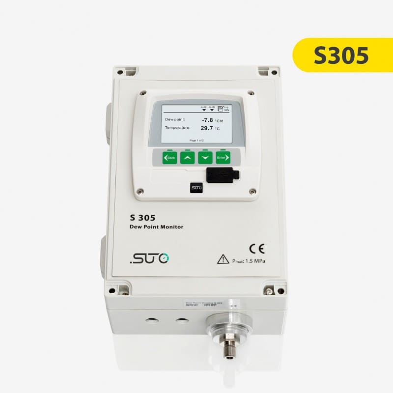 S305 Monitor de punto de rocío para secadores frigoríficos y de adsorción (-50 … +20 °C Td / -20 … +50 °C Td)