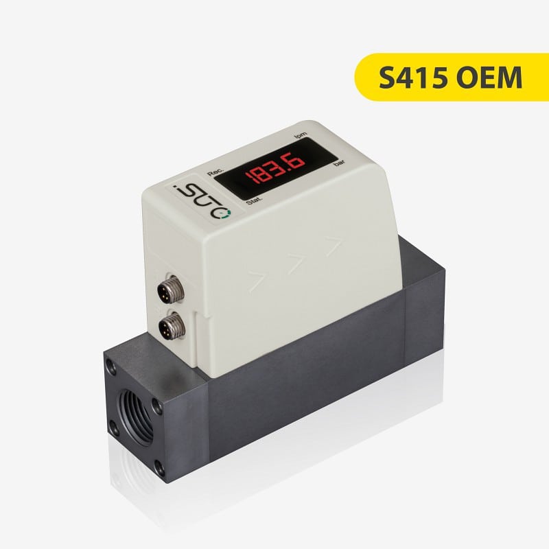 S415 OEM Sensor de caudal térmico compacto para ar comprimido e azoto (em linha)