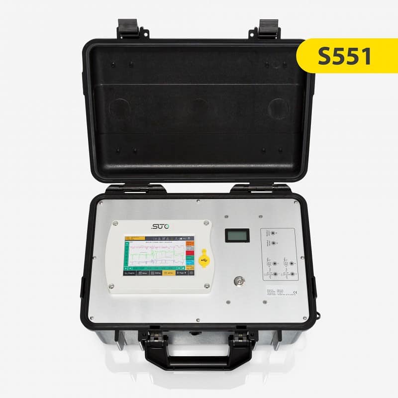 S551 Pantalla portátil y registrador de datos para auditorías energéticas y de eficiencia de compresores