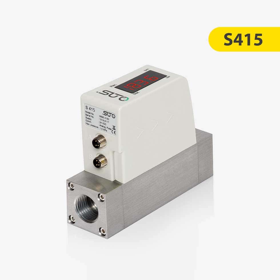 S415 Kompakter Durchflussmesser für Druckluft und Stickstoff (Eco-Inline)
