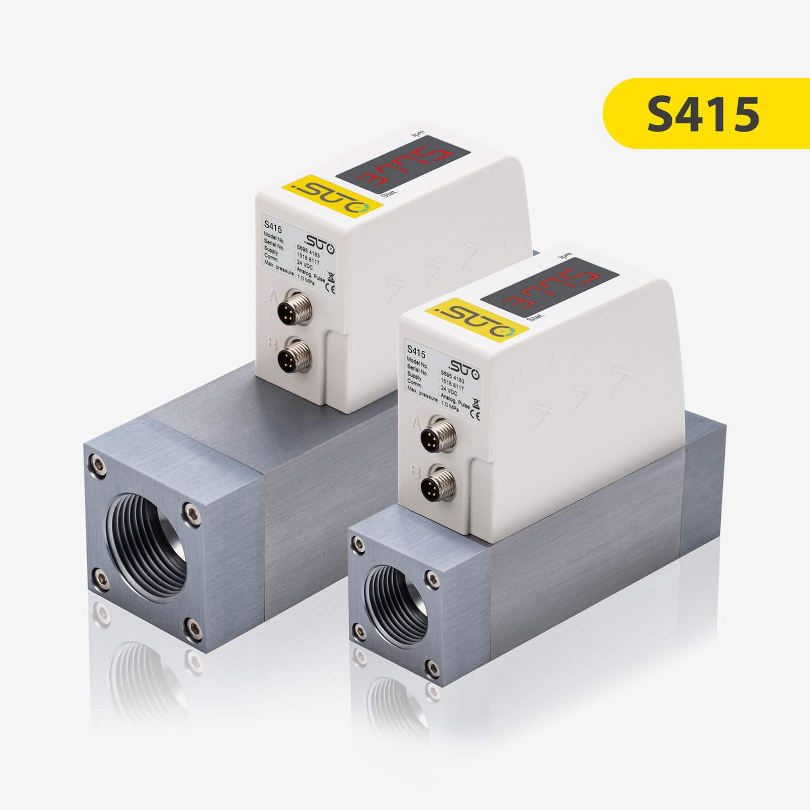 S415 Caudalímetro compacto para ar comprimido e azoto (Eco-Inline)